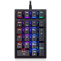 MOTOSPEED Teclado numérico K24- mini teclado numérico de 21 teclas- portátil- pequeño teclado con retroiluminación RGB…